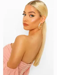 Womens Triple Row Diamante Hoop Earrings from boohoo