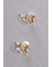 Womens Premium Cubic Zirconia Round Stud Earrings from boohoo