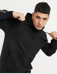 mendoza hoodie with logo side stripe in black from ASOS
