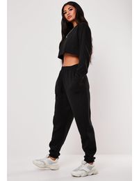 Black joggers missguided sale