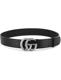 GG Black Leather Belt from Harvey Nichols