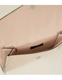 Nude Metal Trim Chain Strap Clutch Bag New Look Vegan from New Look