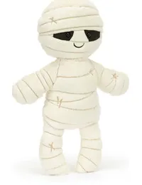 Official Jellycat Mummy Bob | Cute Spooky Costume Stuffed Toy | Halloween Decoration | Soft Toy For Adults & Kids | White from Jellycat