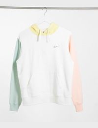 mini metallic swoosh oversized colour block hoodie in multi from ASOS