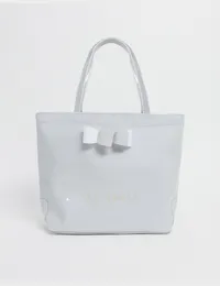 haricon patent bow small icon bag-Grey from ASOS