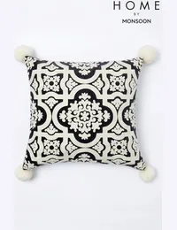 Embroidered Pom Pom Cushion from Next