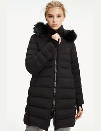 Black Pamela Stretch Down Coat from Next