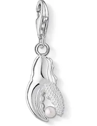 Silver Freshwater Pearl Lobster Claw Charm 1346-082-14 from The Jewel Hut
