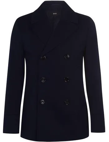 Hugo boss store pea coat mens