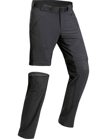 Women's Mountain Trekking 2-in-1 Zip-Off Trousers MT100 - grey