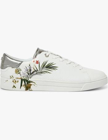 nelah leather floral trainers