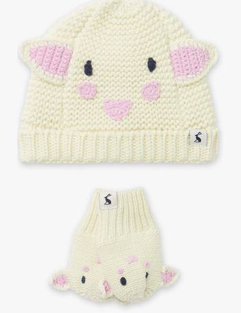 Joules Baby Boys Chummy Knitted Character Hat CREAM POLAR BEAR 