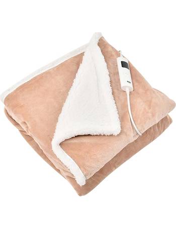 Glamhaus Luxury Sherpa Fleece Fitted Electric Blanket - Glamhaus