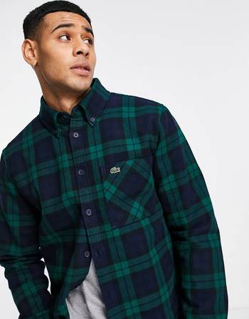 lacoste tartan shirt