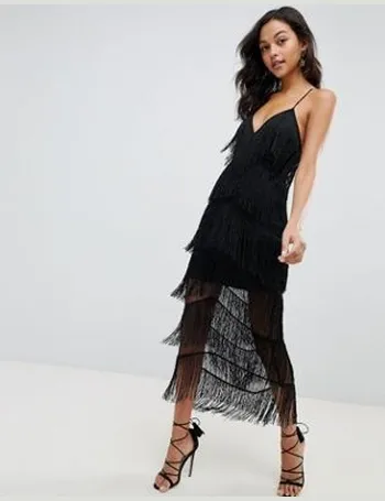 black tassel dress asos