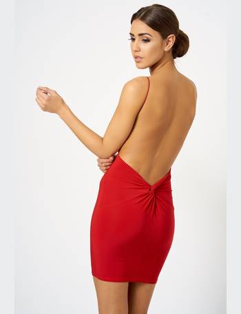 Stop The Show Red Feather Trim Strapless Bodycon Mini Dress – Club