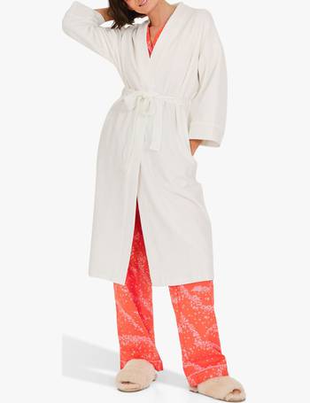 John Lewis Spa Waffle Robe, White