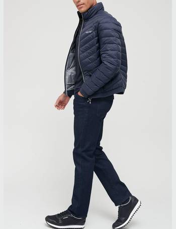 armani exchange quilted down jacket navy