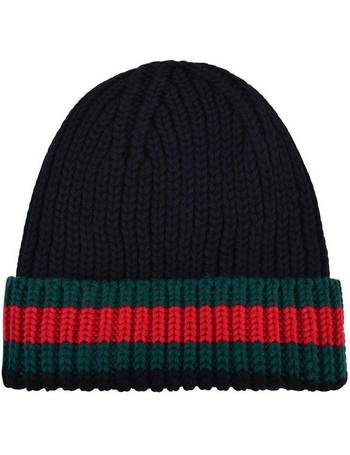 gucci web trim beanie