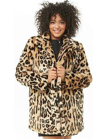 Womens Faux Fur Coats From Forever, Faux Fur Leopard Coat Plus Size