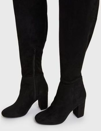 suede knee high boots new look