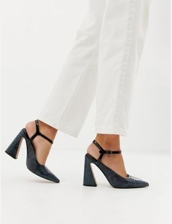 ASOS DESIGN Pukka Premium Leather Multi Buckle Strap Heels