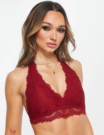 Gilly Hicks unlined balconette lace bra with logo, ASOS