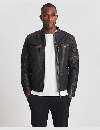 Shop Jacamo Men's Black Leather Jackets up to 45% Off | DealDoodle