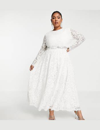 asos edition gigi crop top lace mini wedding dress