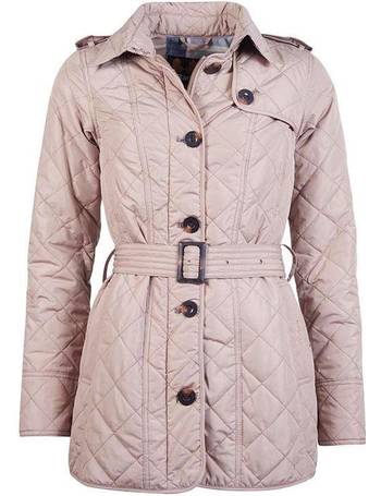 barbour fairsfield belted quilted coat