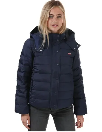 levi's black puffer jacket womens