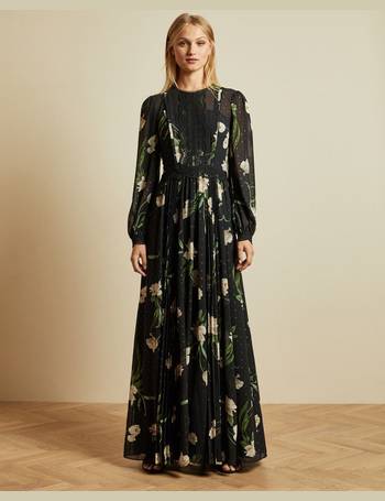 ted baker long sleeve maxi dress