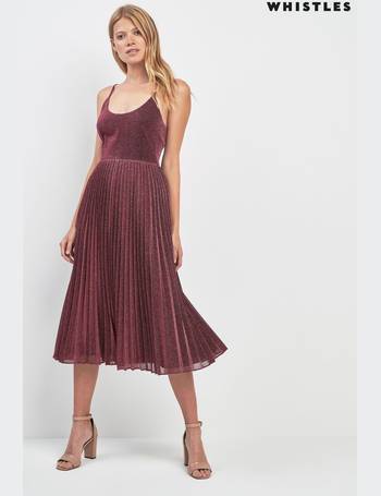 Whistles regina outlet sparkle pleated dress