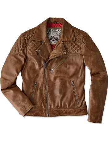 joe brown leather biker jacket