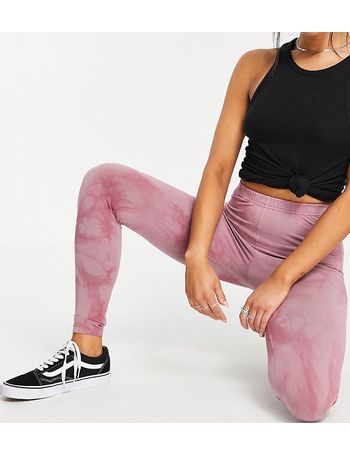 ASOS DESIGN tie dye legging in mauve