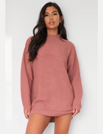 missguided pink jumper dress