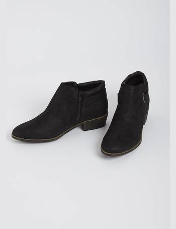 tu ladies black ankle boots