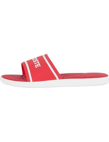 Red Lacoste Mens L.30 218 1 CAM Sliders 