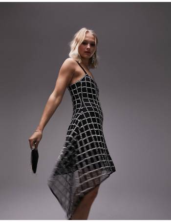 Buy TOPSHOP Lace Flippy Mini Slip Dress in Black 2024 Online