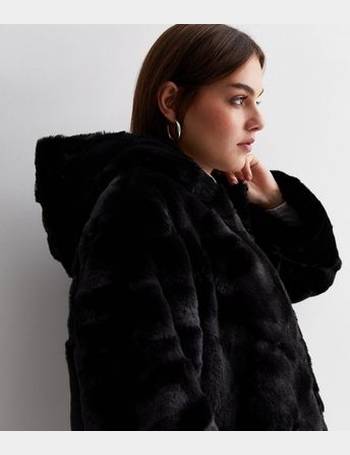 Gini London Dark Brown Faux Fur Long Coat