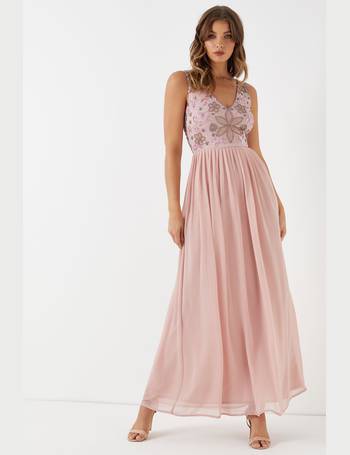 Angeleye embellished best sale maxi dress pink