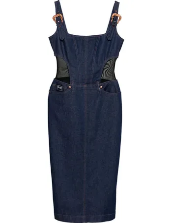 Closed Sleeveless Denim Midi Dress - Farfetch