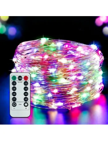 Guirlande Lumineuse Exterieure avec Télécommande, 15M 20+2 LED