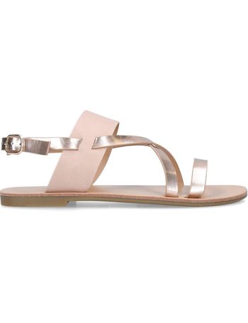 carvela gold sandals flat