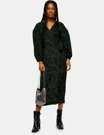 topshop wrap midi dress