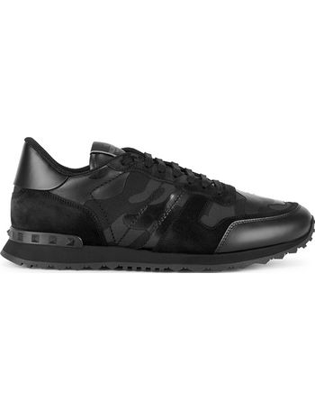 triple black valentino trainers