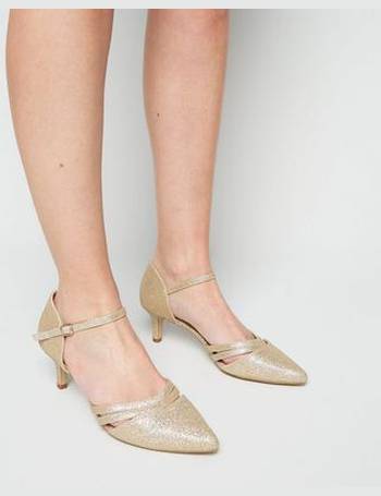 silver kitten heels new look