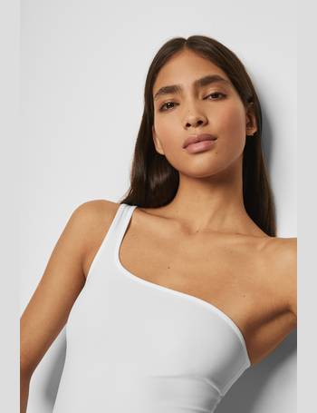 French Connection satin cami bodysuit in black