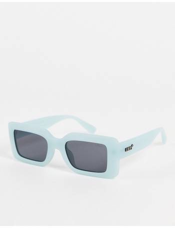 Bershka square sunglasses in grey marble