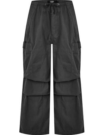 Jaded London low waist parachute cargo pants in sage